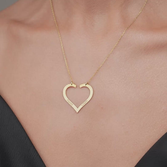 Personalized heart name necklace video