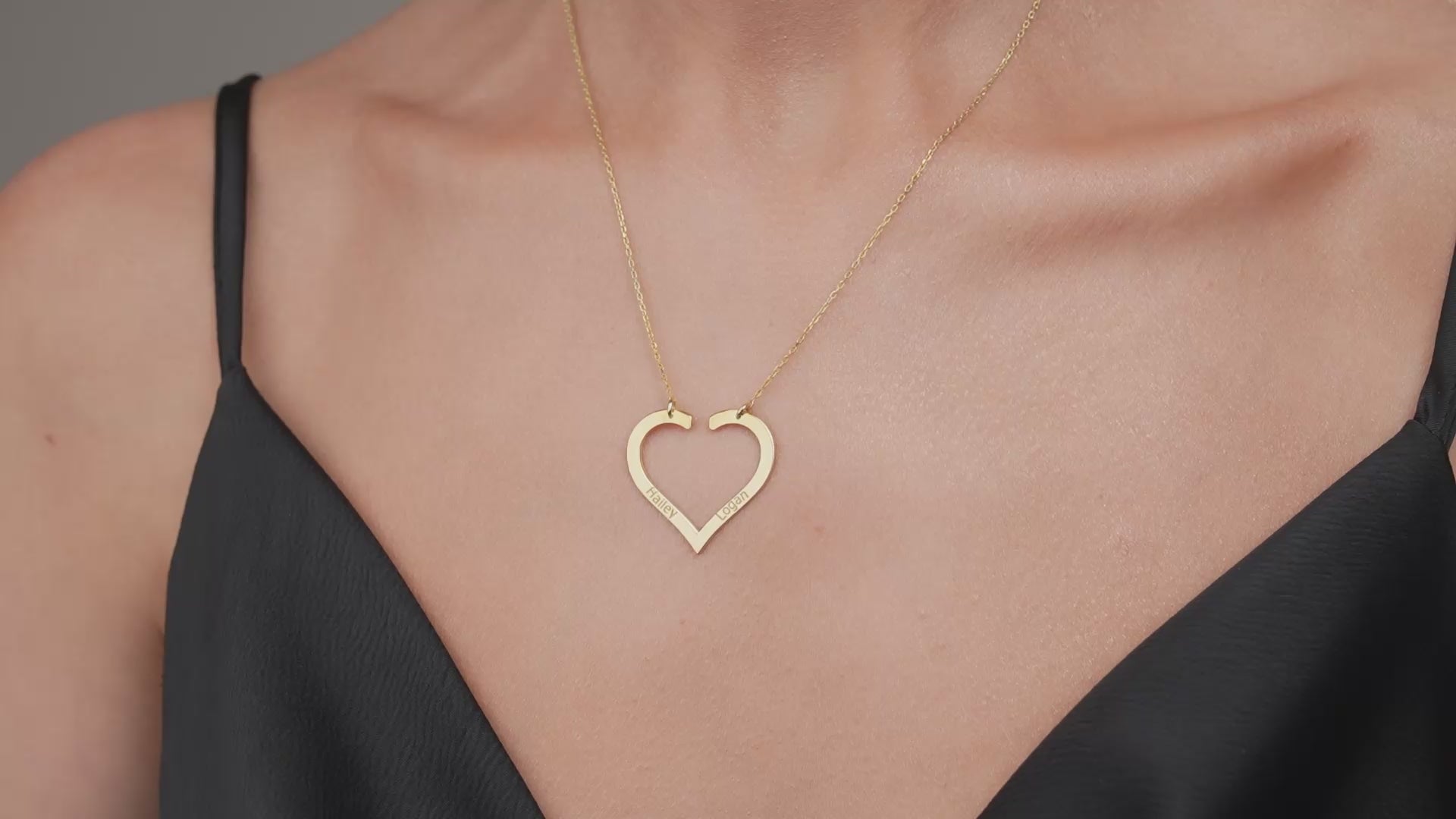 Personalized heart name necklace video