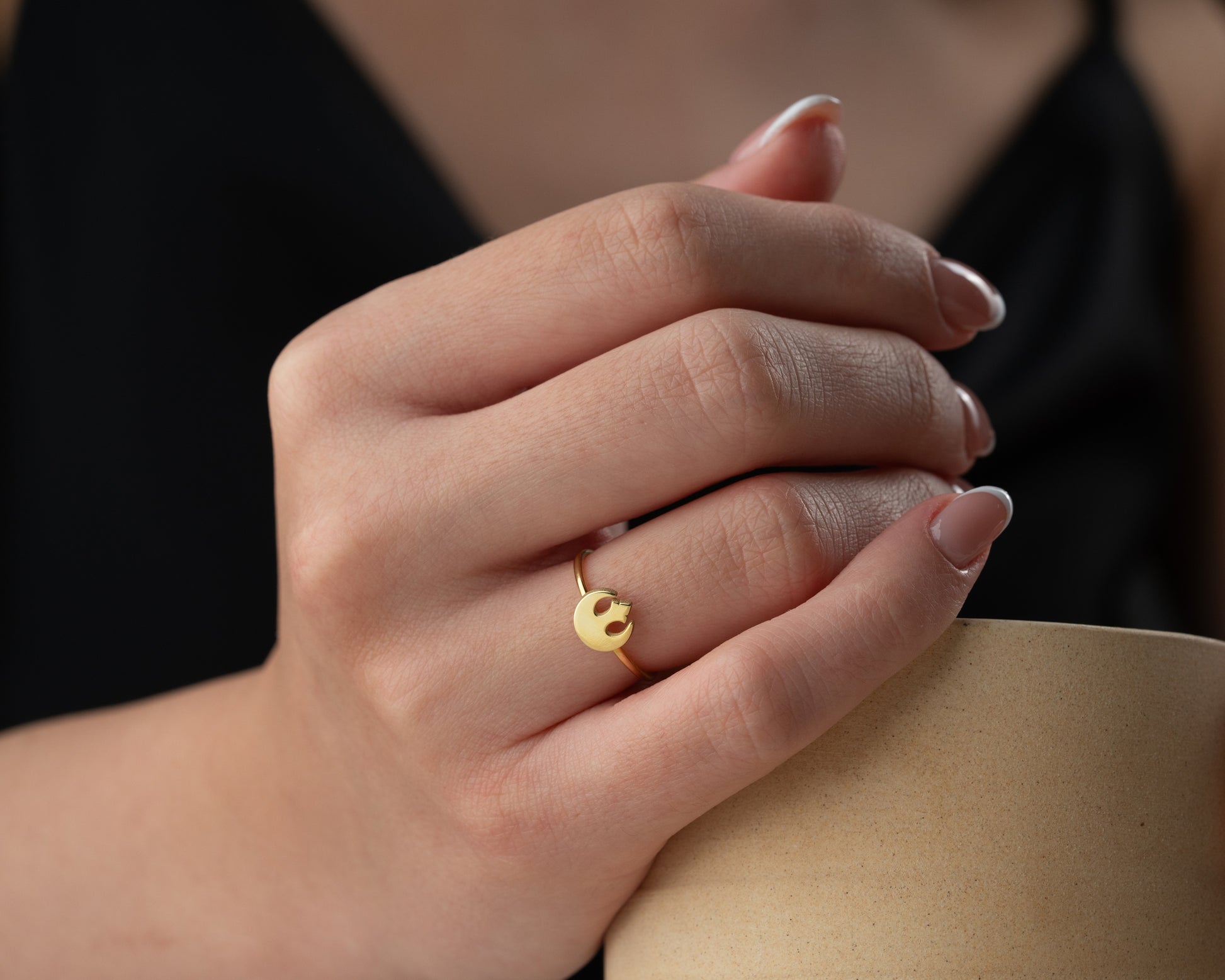 Minimalist starbird inspired ring band