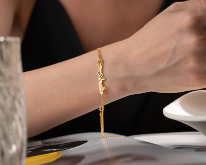 rose gold birth flower bracelet