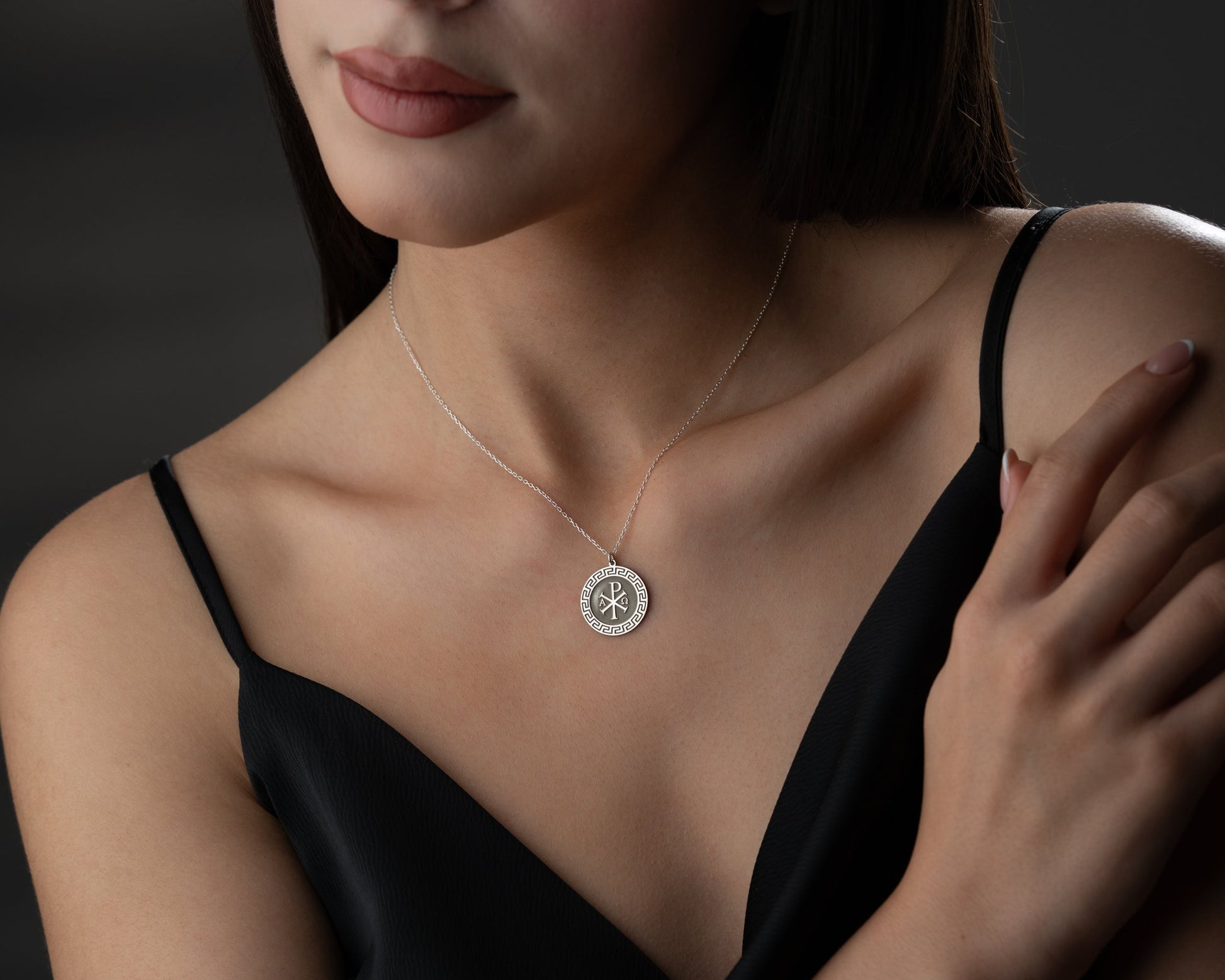 Round Chi Rho pendant