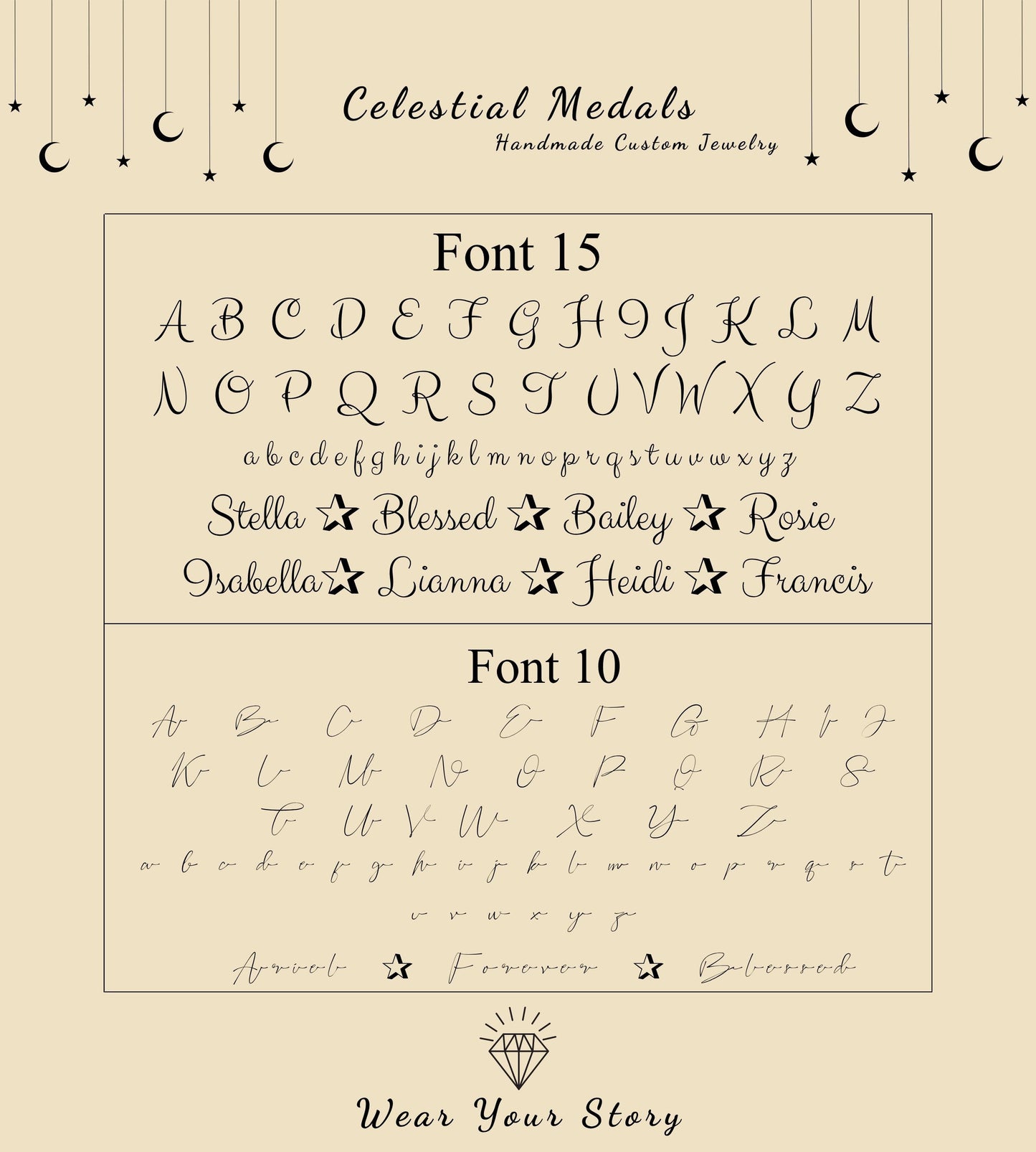 script font chart2