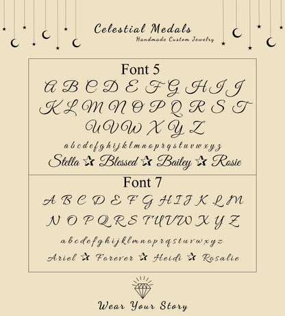 script font chart