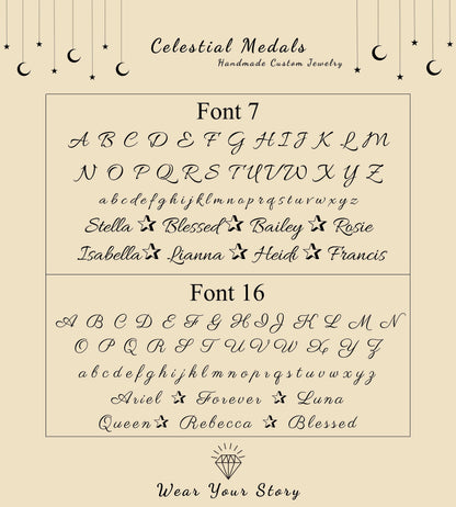 script font chart
