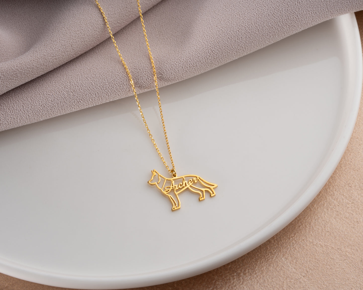 Shepherd name necklace