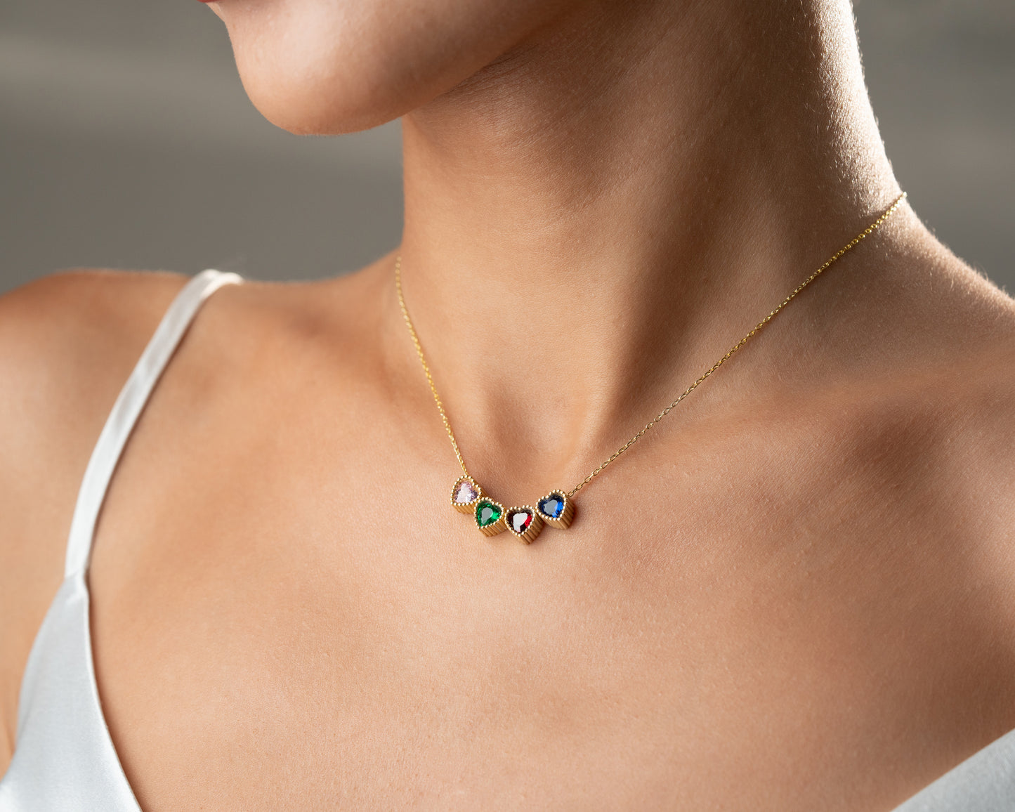 Heart Birthstone Necklace