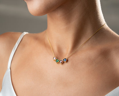 Heart Birthstone Necklace