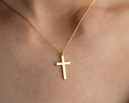 Minimal Cross Necklace – Christian Cross Pendant