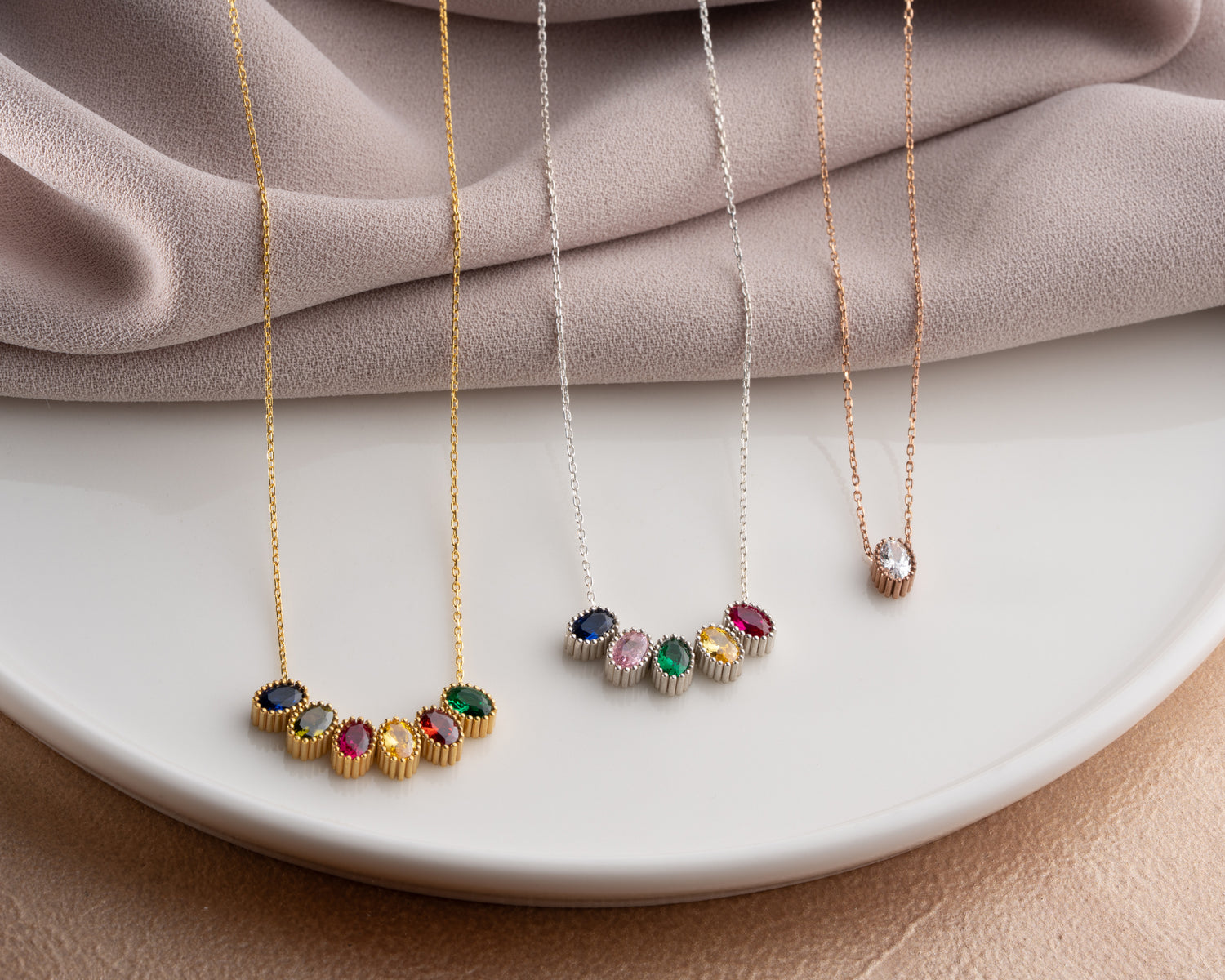 Mother Birthstone Necklace