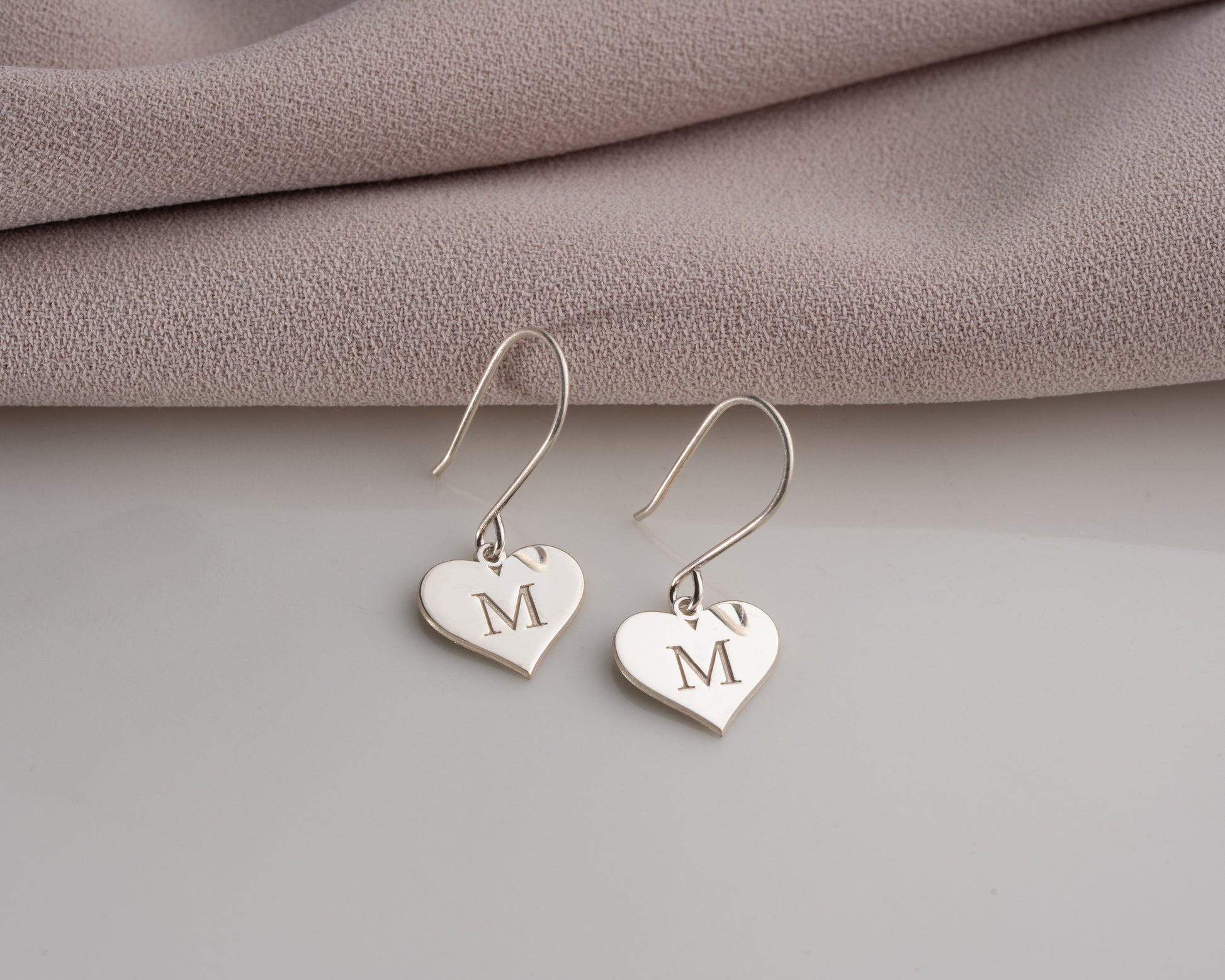 sterling silver initial earrings