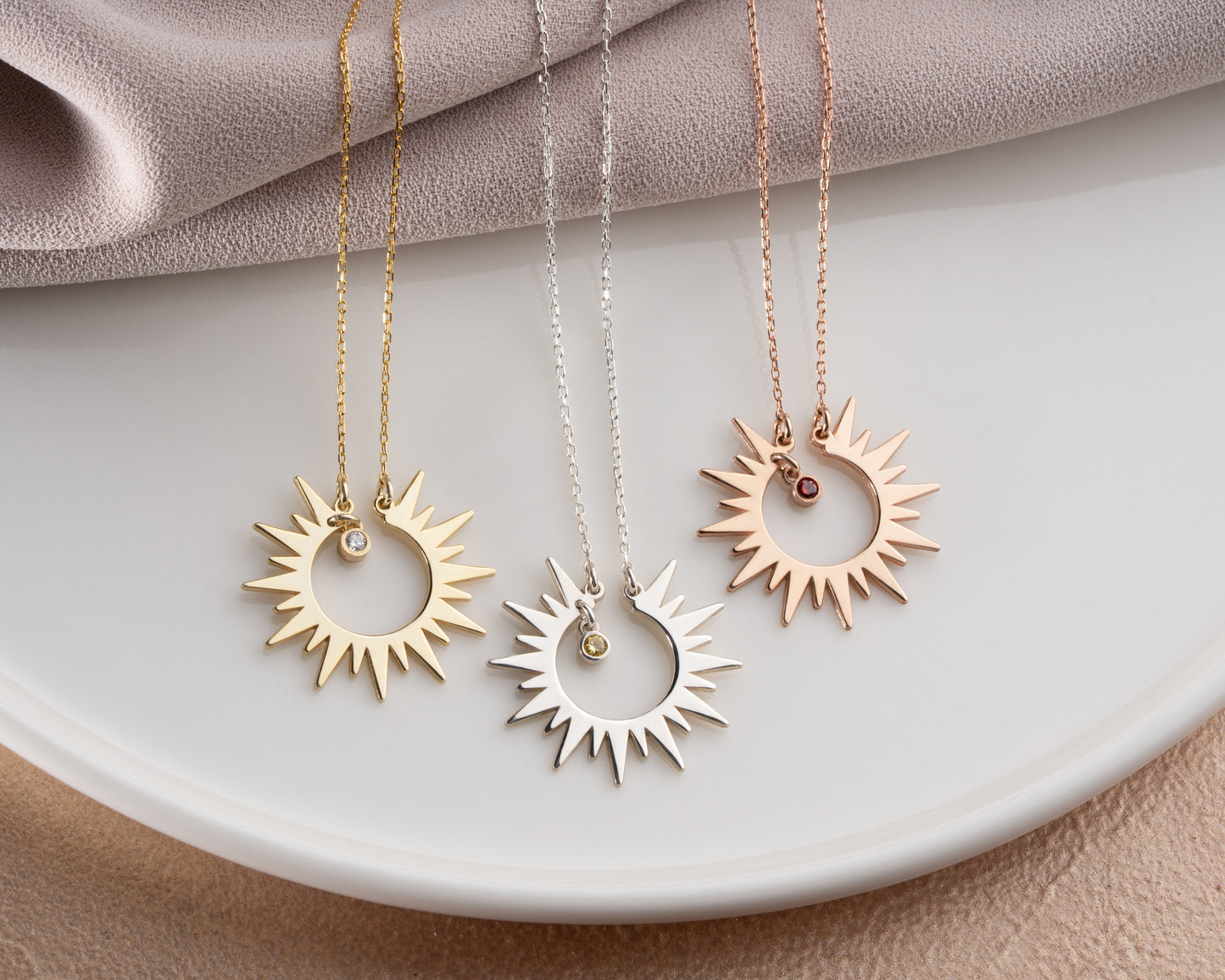 Birthstone Ring Holder Necklace