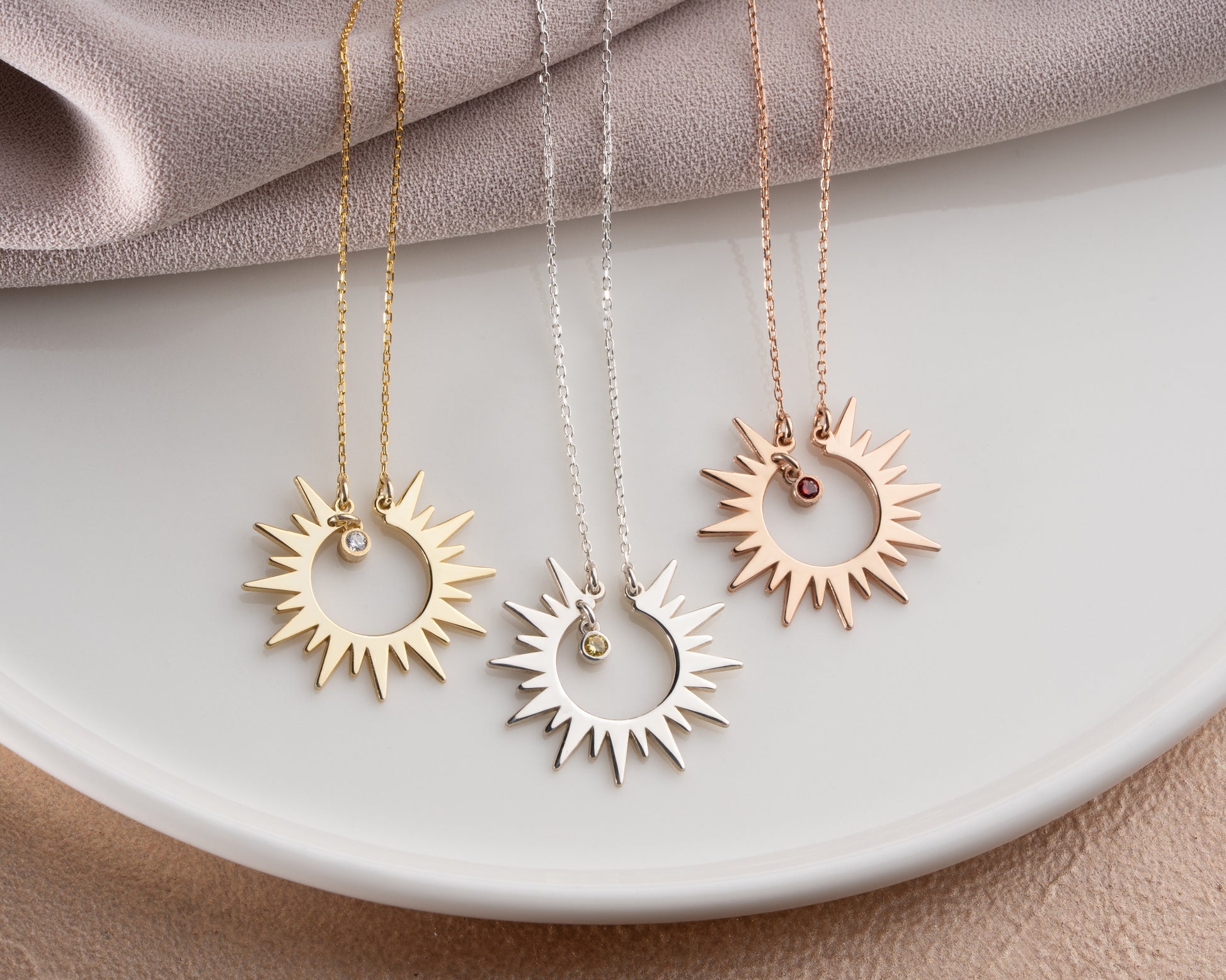 Birthstone Ring Holder Necklace