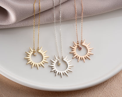 Birthstone Ring Holder Necklace