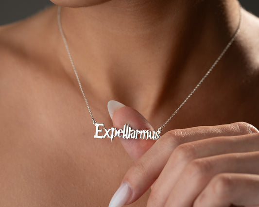 Wizard style custom name necklace